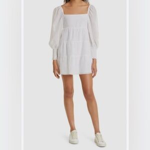 Alice + Olivia Rowen Silk/Cotton tiered minidress